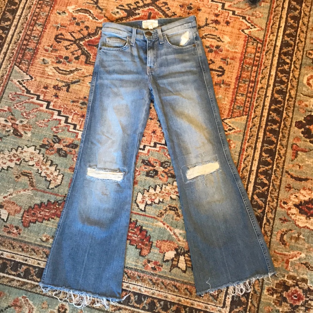 Current Elliott cropped flare jeans